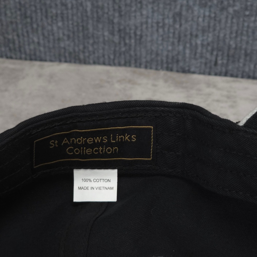 St Andrews Links Hat Golf Cap Strap Back One Size Black Scotland Mens - Picture 6 of 7